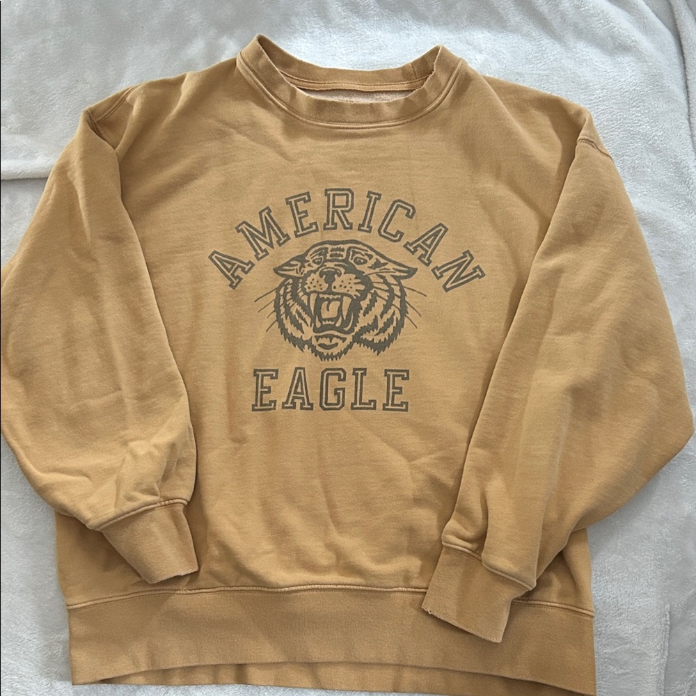 American Eagle Outfitters Brown Graphic Crewneck Top